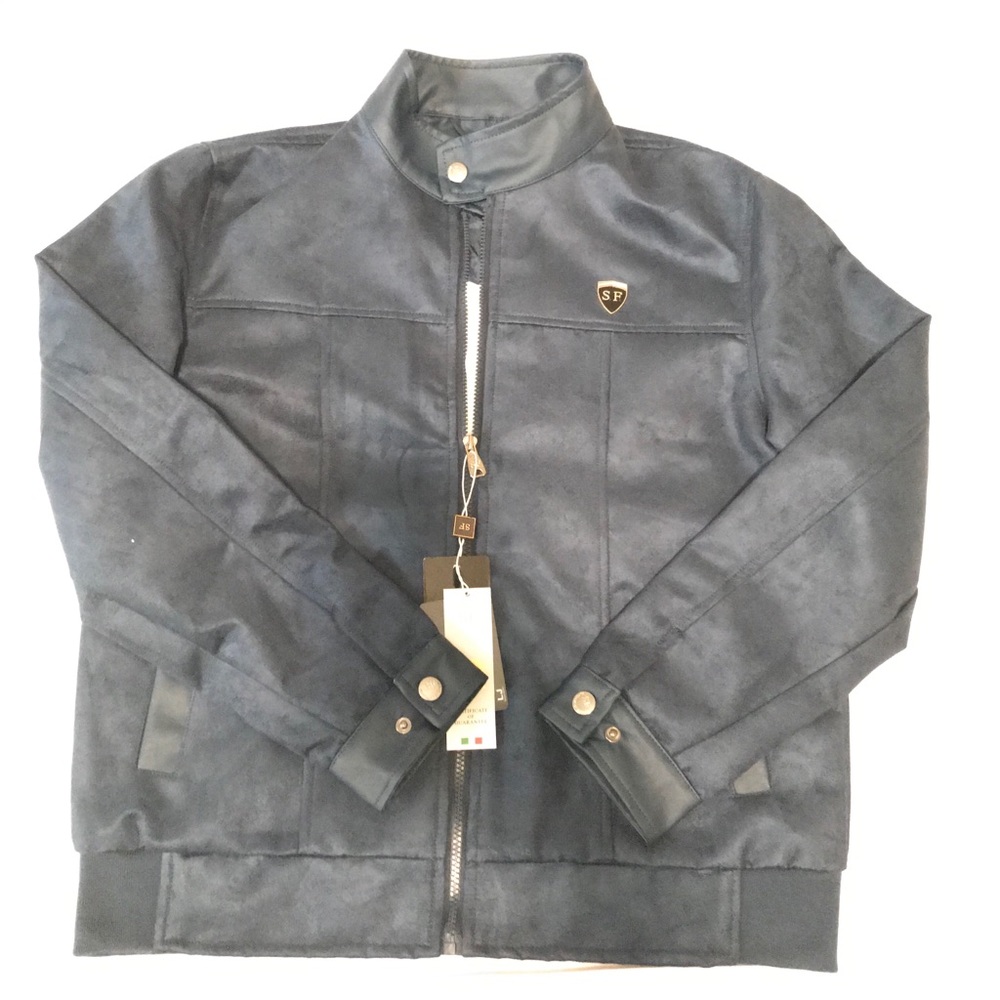 Designer Leather & Suede Jacket SuperlativeFashion